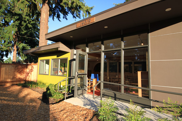 Exterior view of Eyas Montessori front door